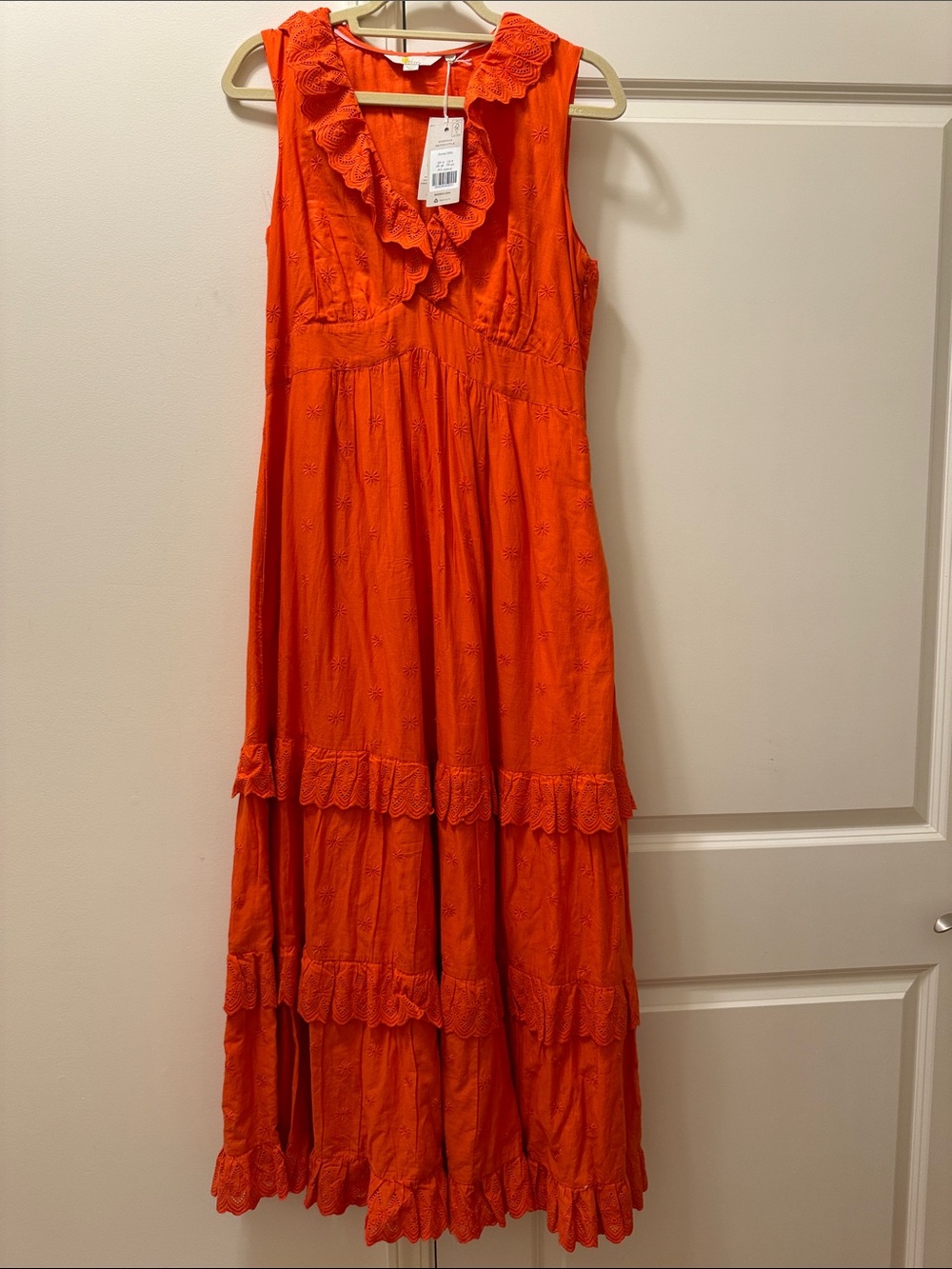 NWT Boden Women Ruffle tier maxi Dress